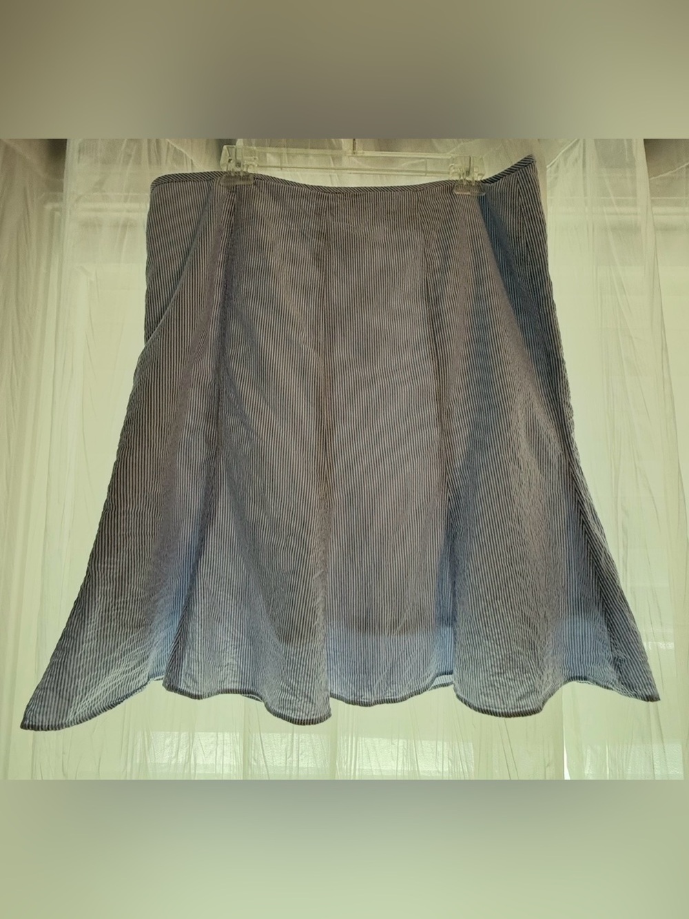 Ralph Lauren Women's Blue Striped A-Line Skirt